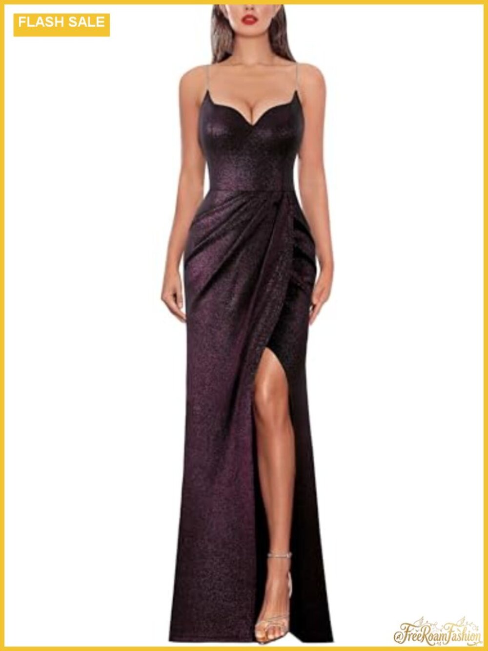 Women's Sexy Spaghetti Strap Sweetheart Formal Maxi Dress Long Evening Gown